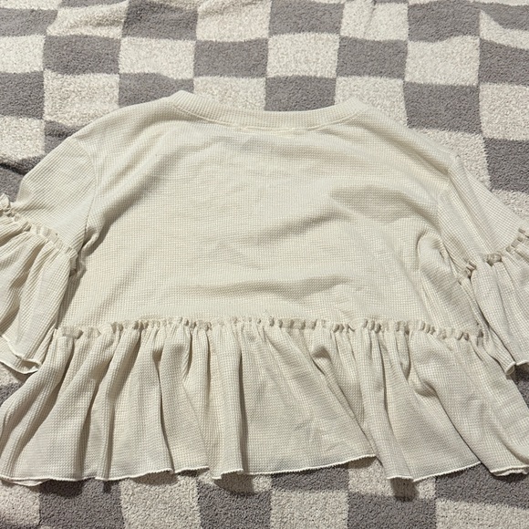 Cream Ruffle Top - Picture 3 of 3